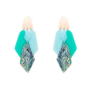 Kendra Scott Gracie earrings- NWT. Turquoise abalone gold tone.